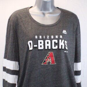 Arizona Diamond Backs 3/4 Sleeve Scoop Neck Tee Women's Size XL